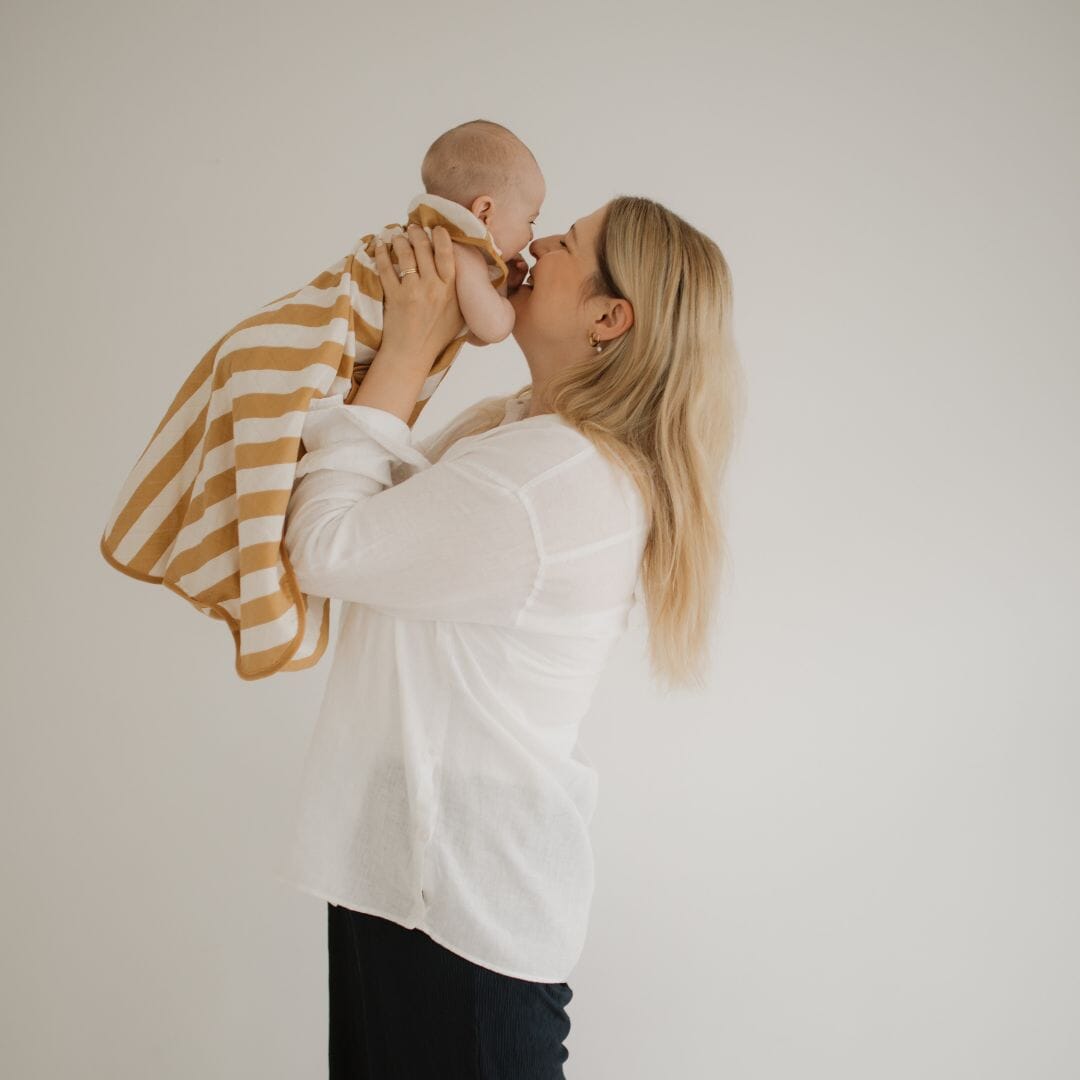 Mousseline slaapzak 0.5 TOG | Strepen Geel