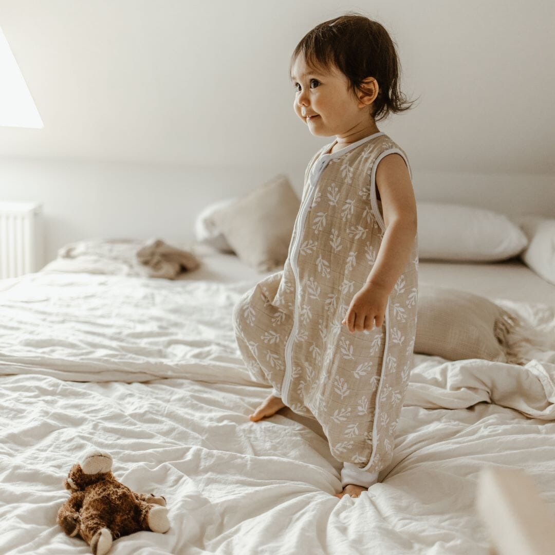 Mousseline slaapzak met voetjes 0.5 TOG | Floral Sand