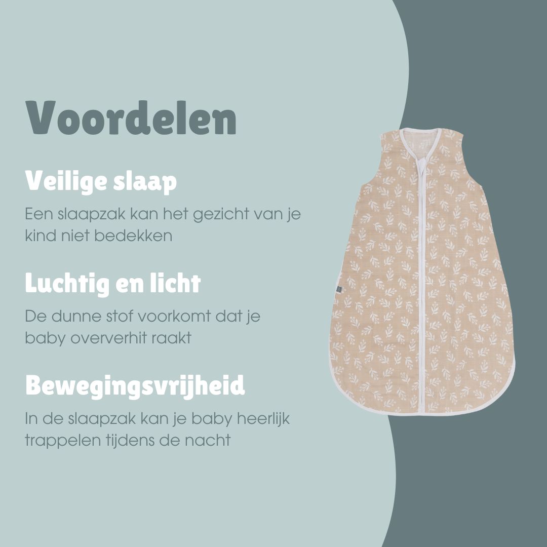 Mousseline slaapzak 0.5 TOG | Floral Sand