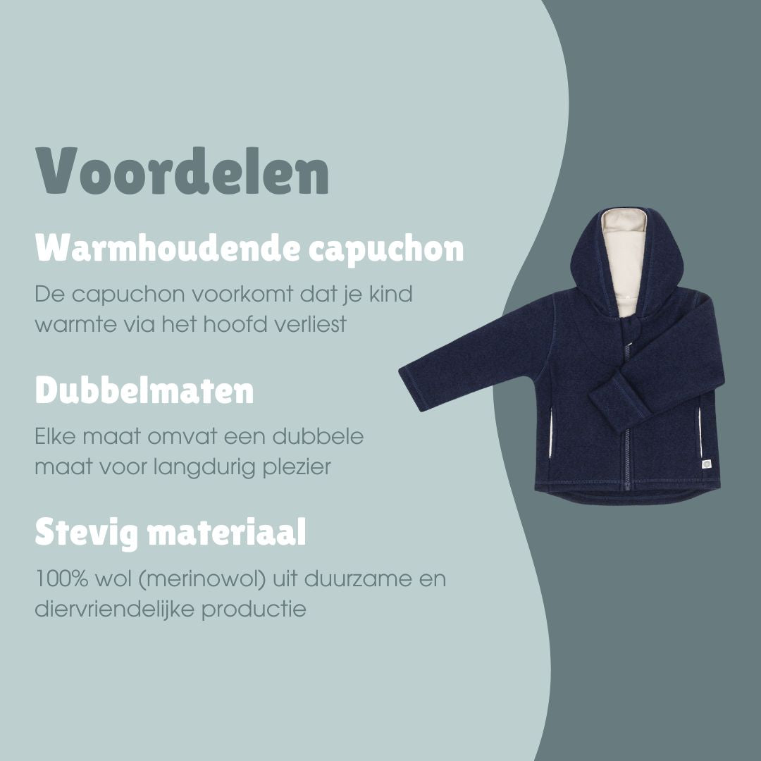 Wollen jas | Essential Blauw