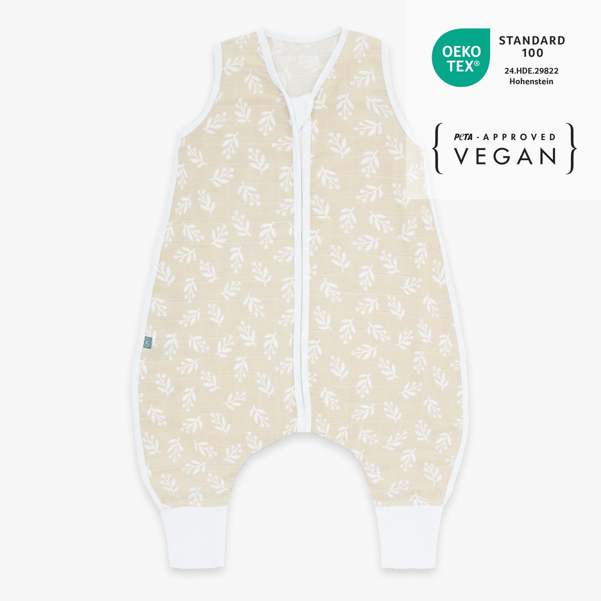 Mousseline slaapzak met voetjes 0.5 TOG | Floral Sand