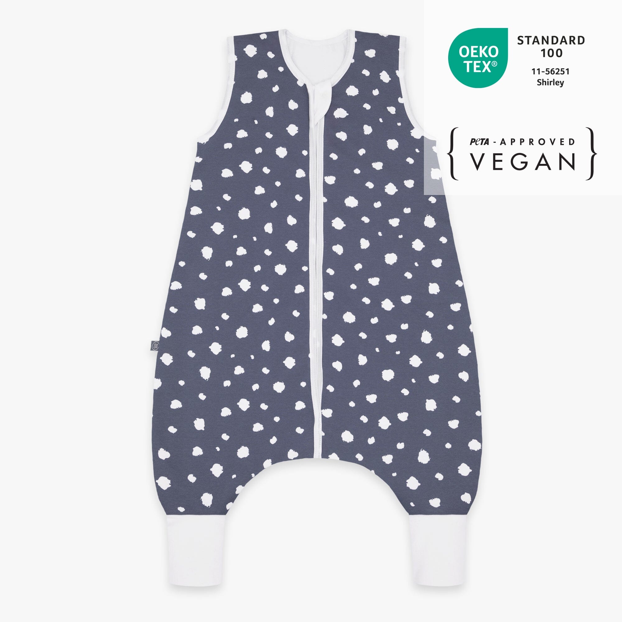 Slaapzak met voetjes 2.5 TOG | Stippen Blauw