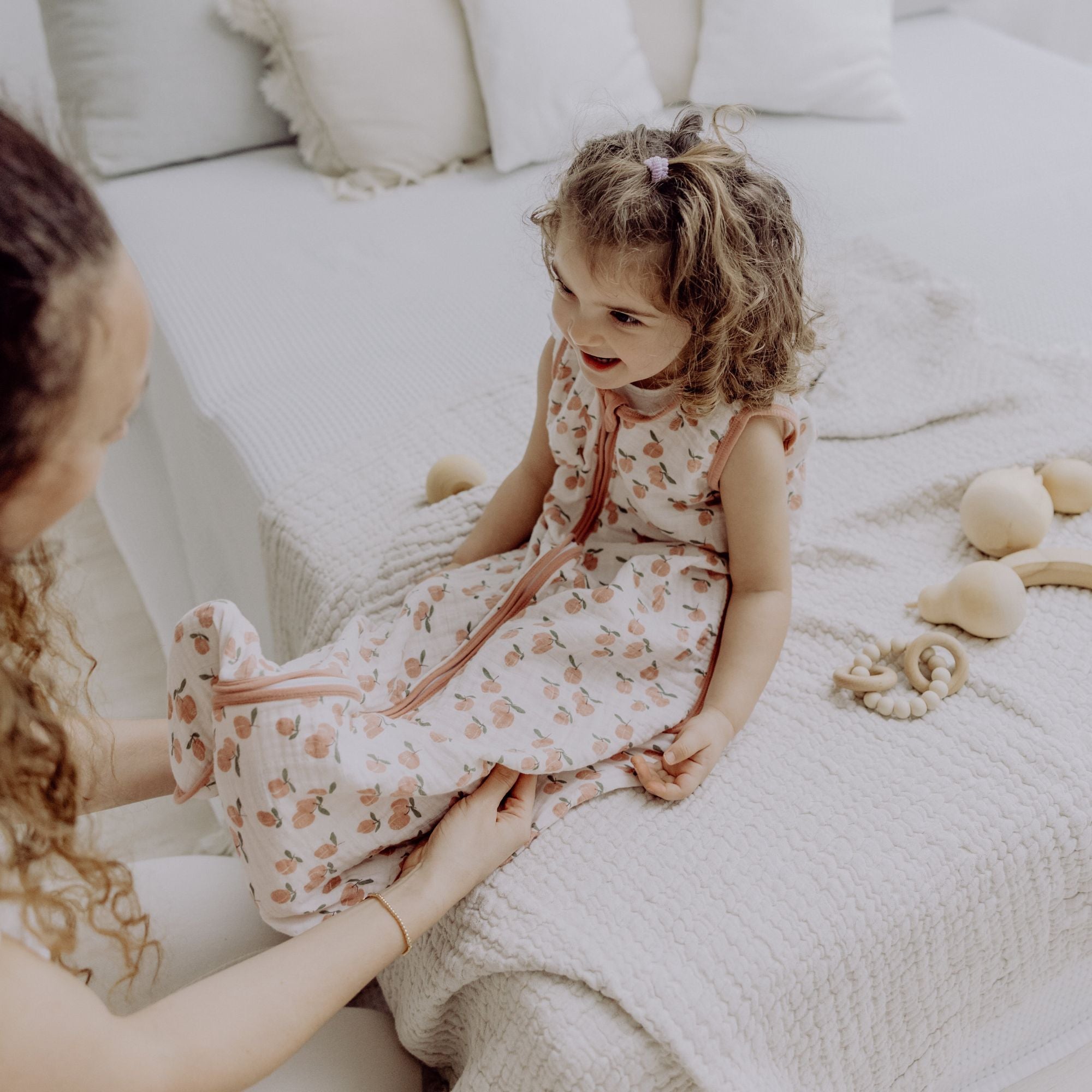 Mousseline slaapzak 0.5 TOG | Abrikoos