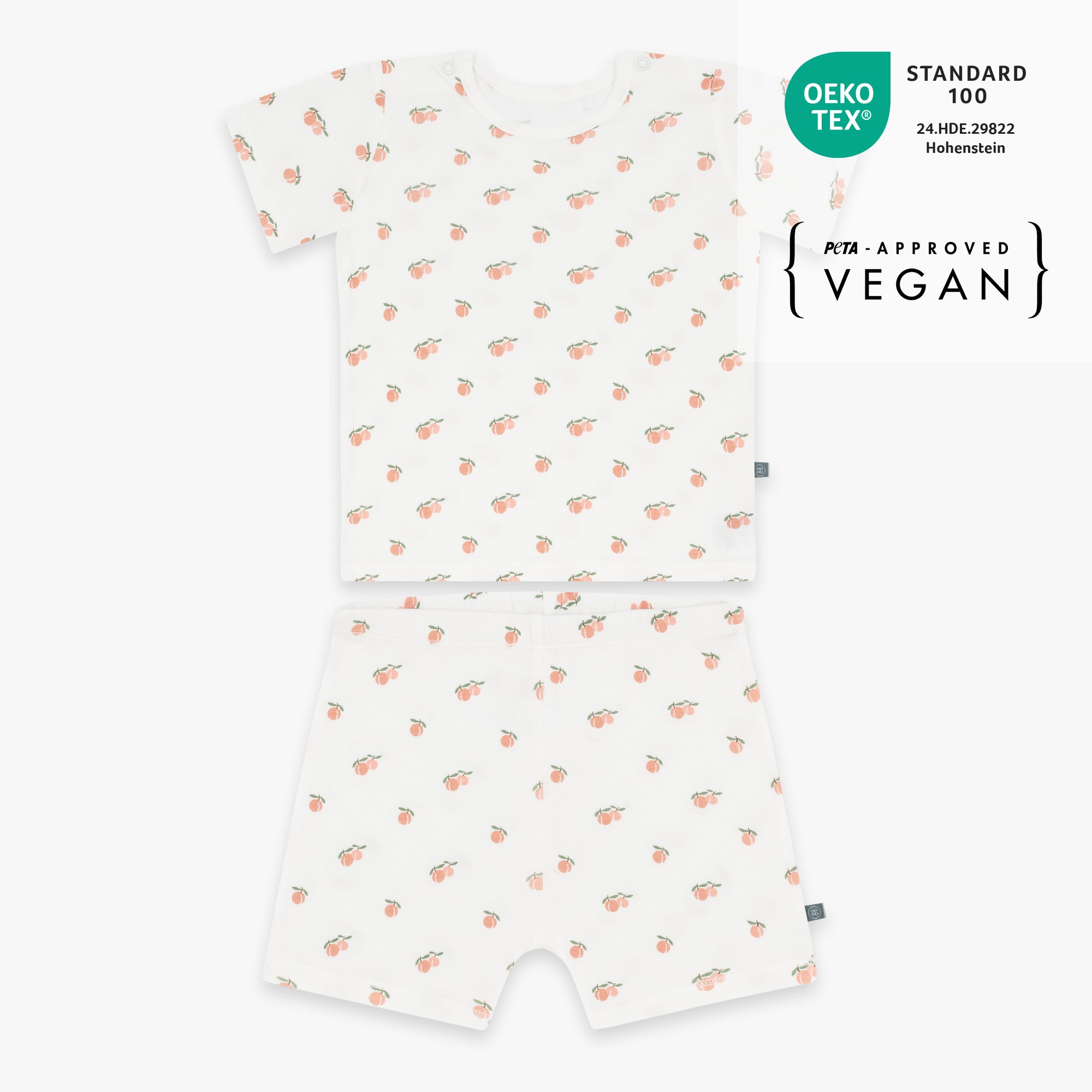 Pyjama kort 2-delig | Abrikoos