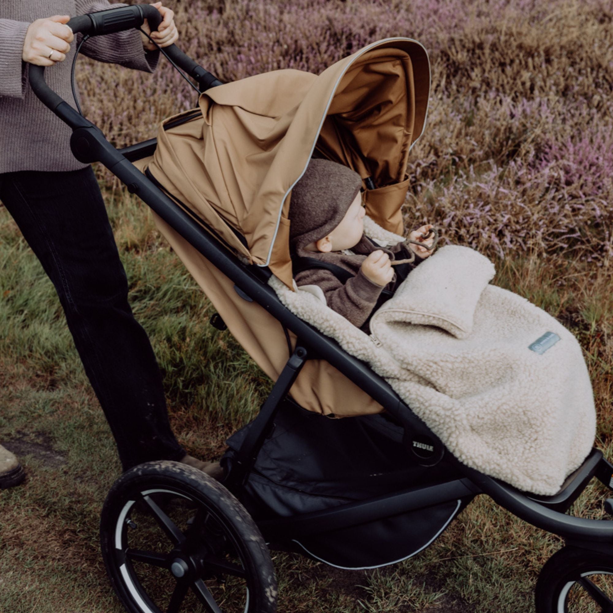 Merinowollen teddy voetenzak | Essential Beige