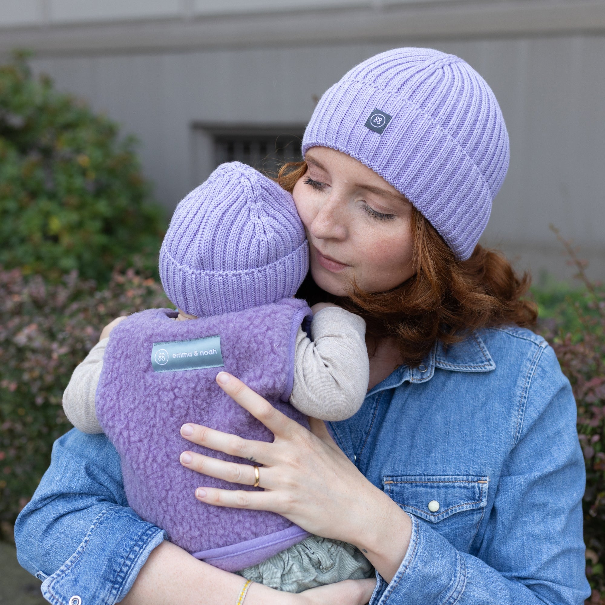 Merinowollen teddy bodywarmer | Essential Lavendel