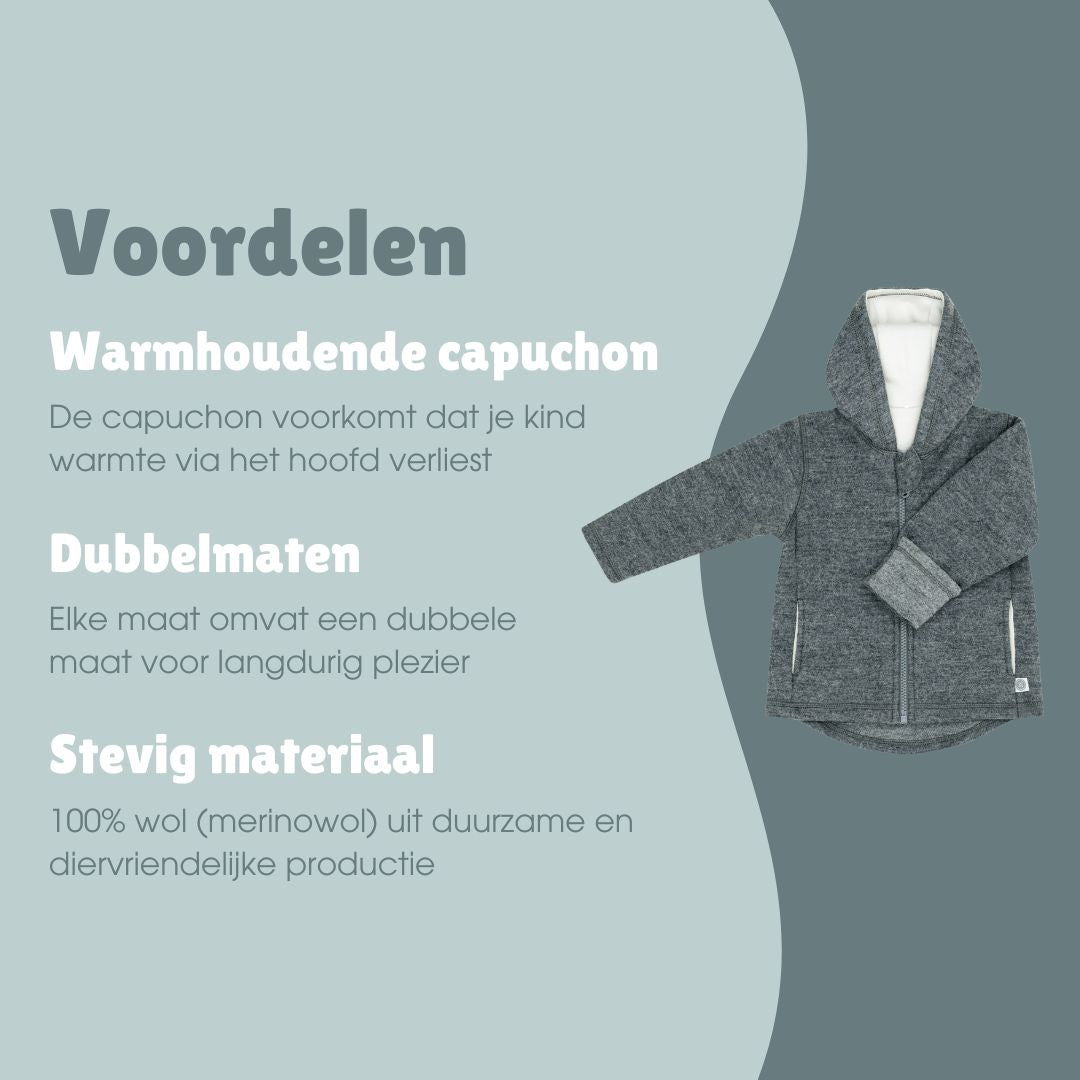 Wollen jas | Essential Grijs
