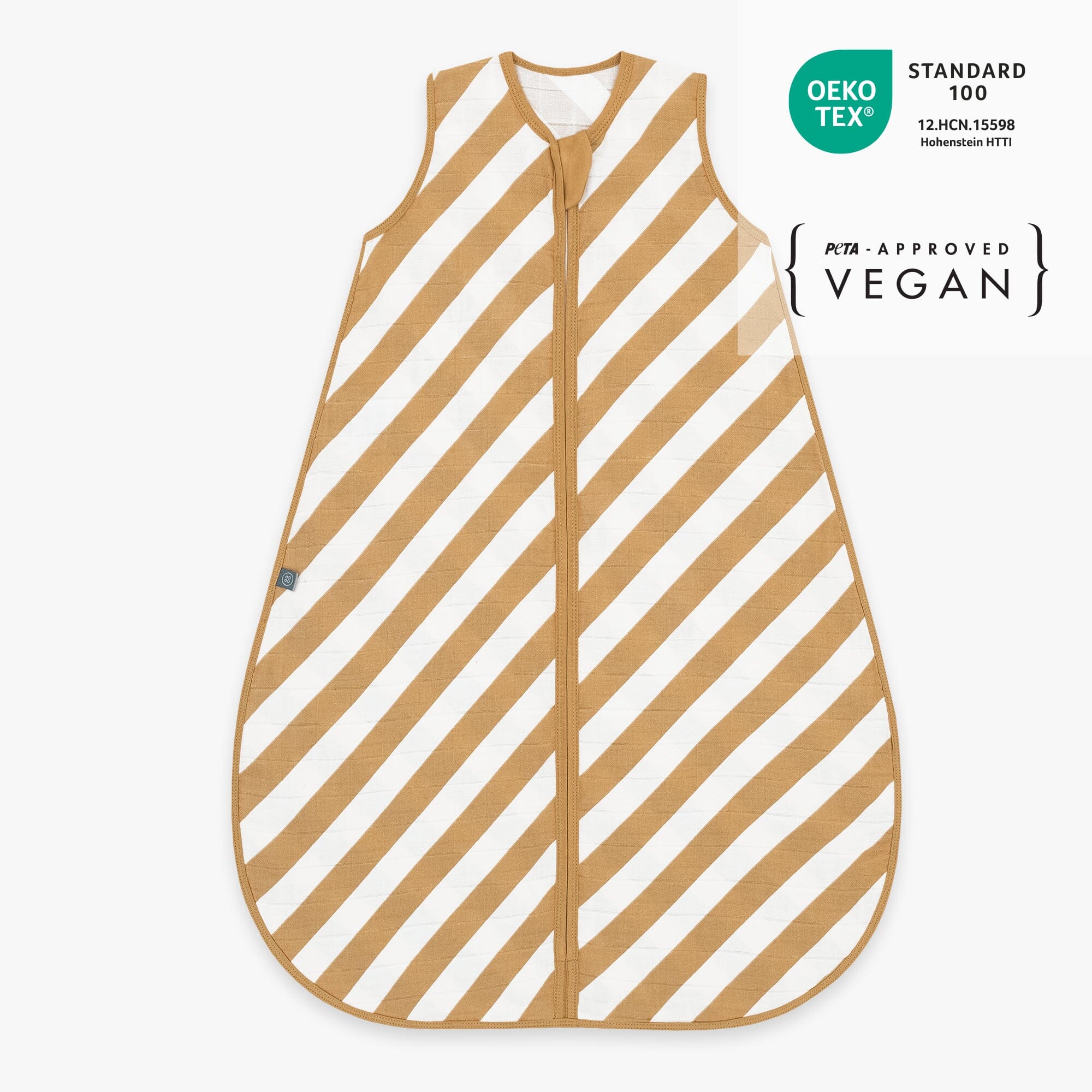 Mousseline slaapzak 0.5 TOG | Strepen Geel