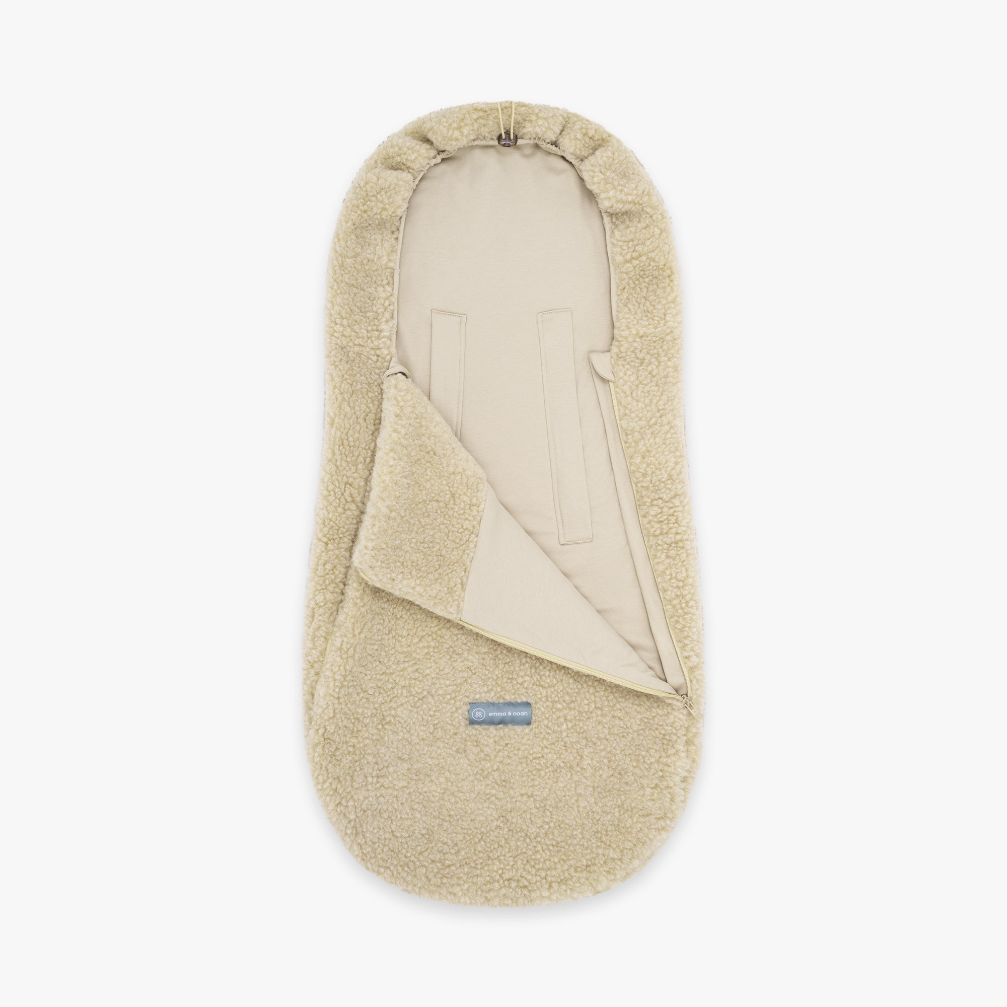 Merinowollen teddy voetenzak | Essential Beige
