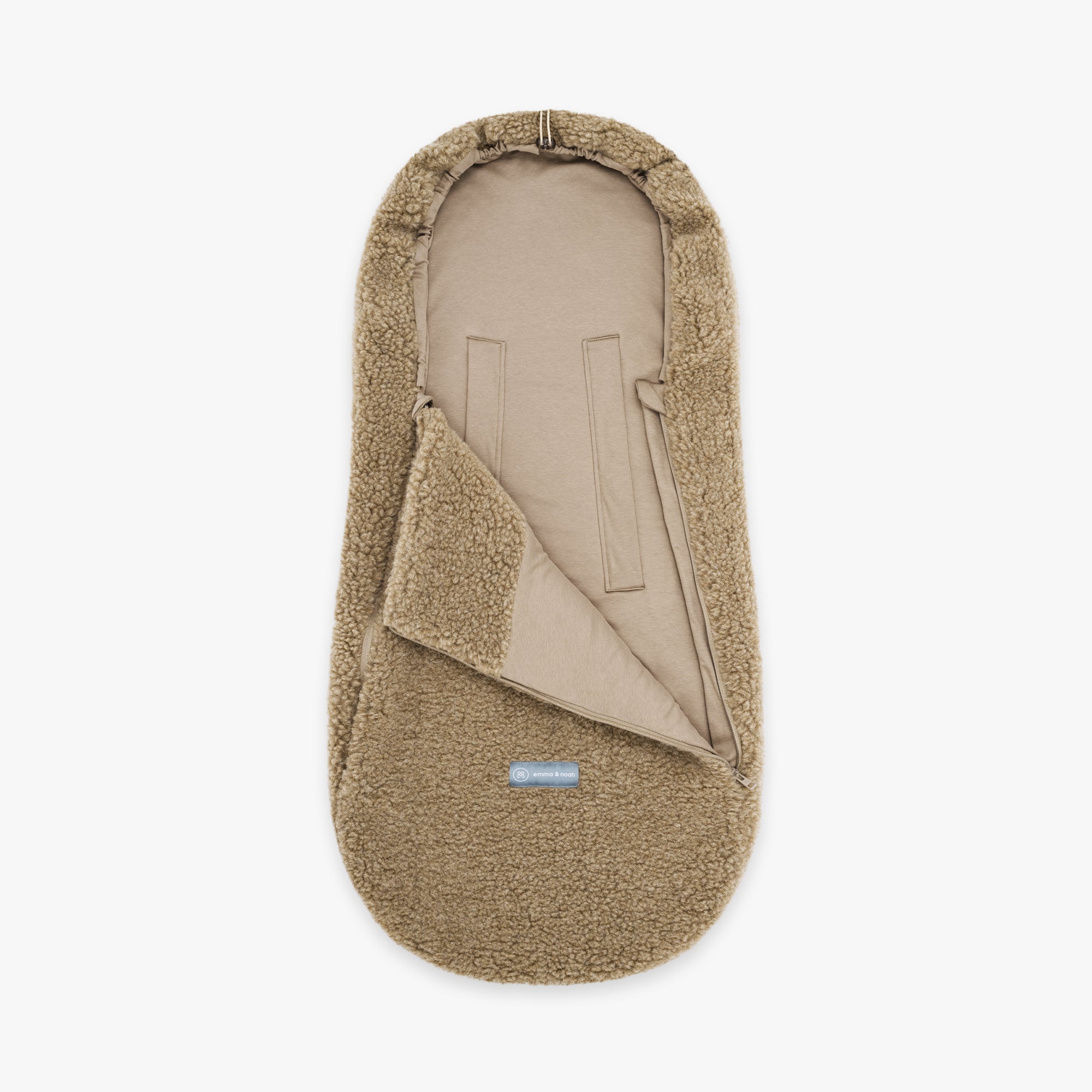 Merinowollen teddy voetenzak | Essential Taupe