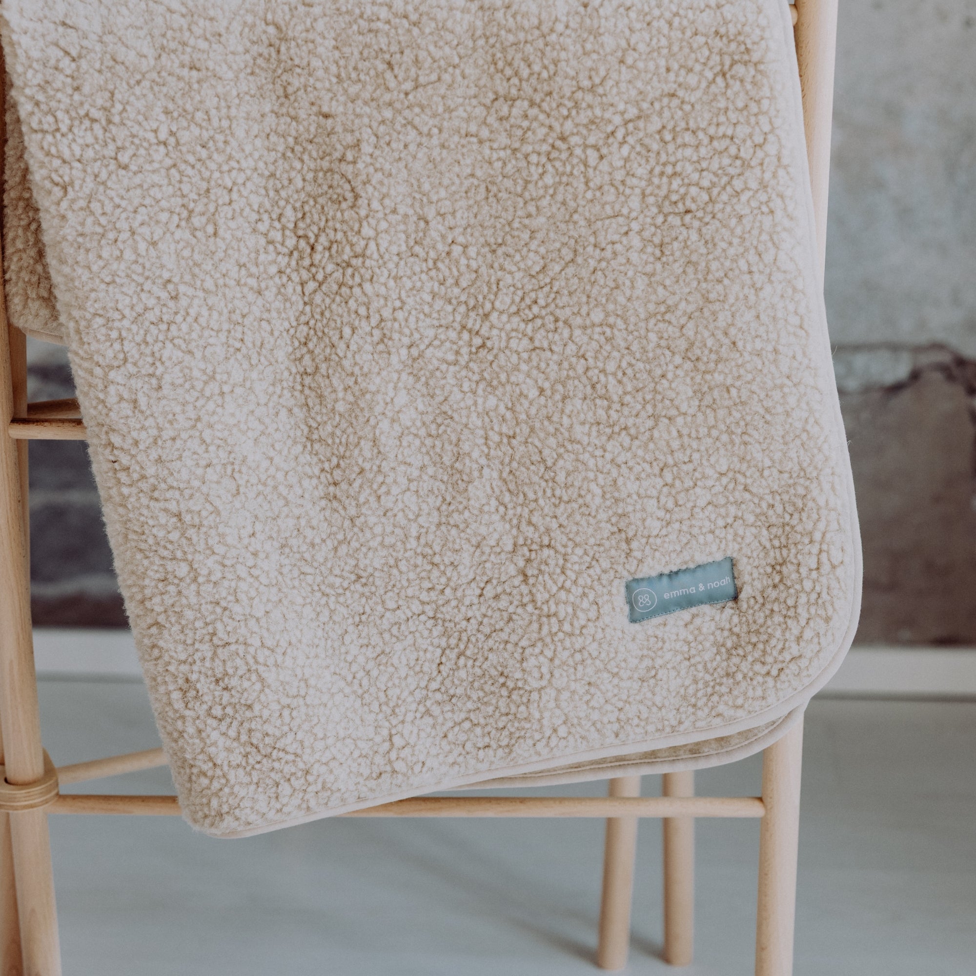 Merinowollen teddydekentje | Essential Beige
