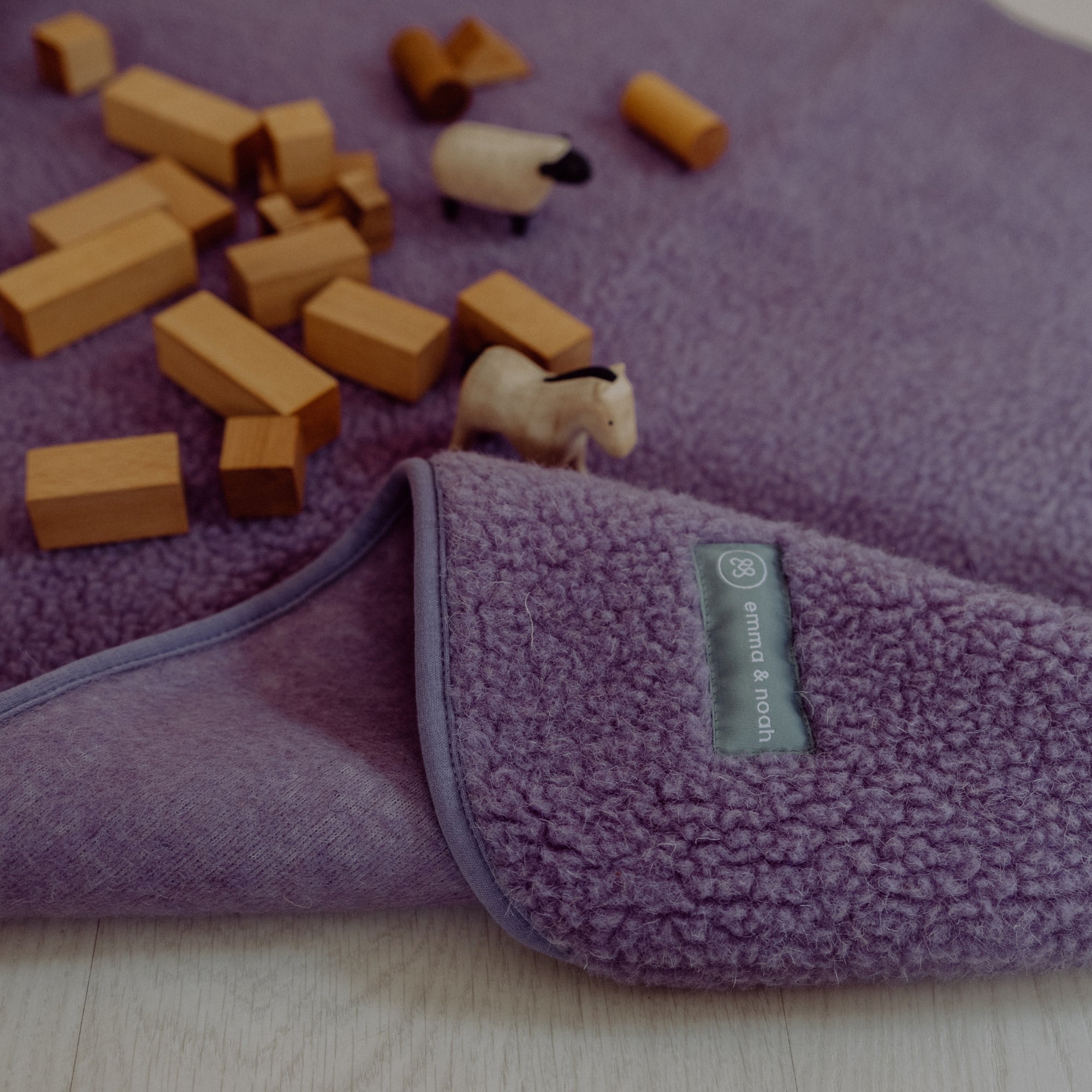 Merinowollen teddydekentje | Essential Lavendel